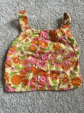Disney | Yellow Pink Orange Floral Crop Top